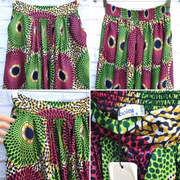 Anthropologie African Skirt full & Denim Blazer Outfit - Picture 8 of 11